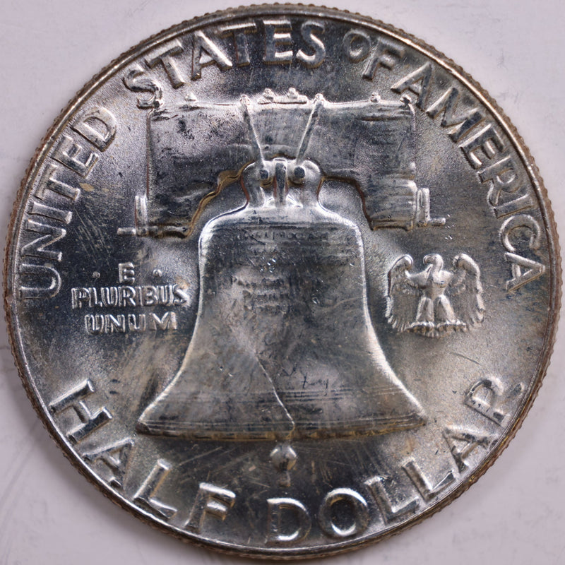 1955 Franklin Half Dollar, Mint State Uncirculated Coin, Store