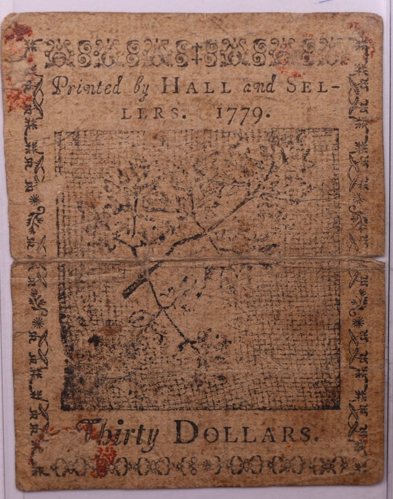 January 14, 1779. $30, Continental Colonial Currency, Affordable Collectible Currency, Sale