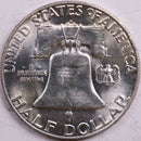 1950-D Franklin Half Dollar, Mint State Uncirculated Coin, Store
