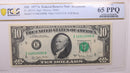 1977 A, $10 Federal Reserve Note., PCGS CU-65, PPQ., Store