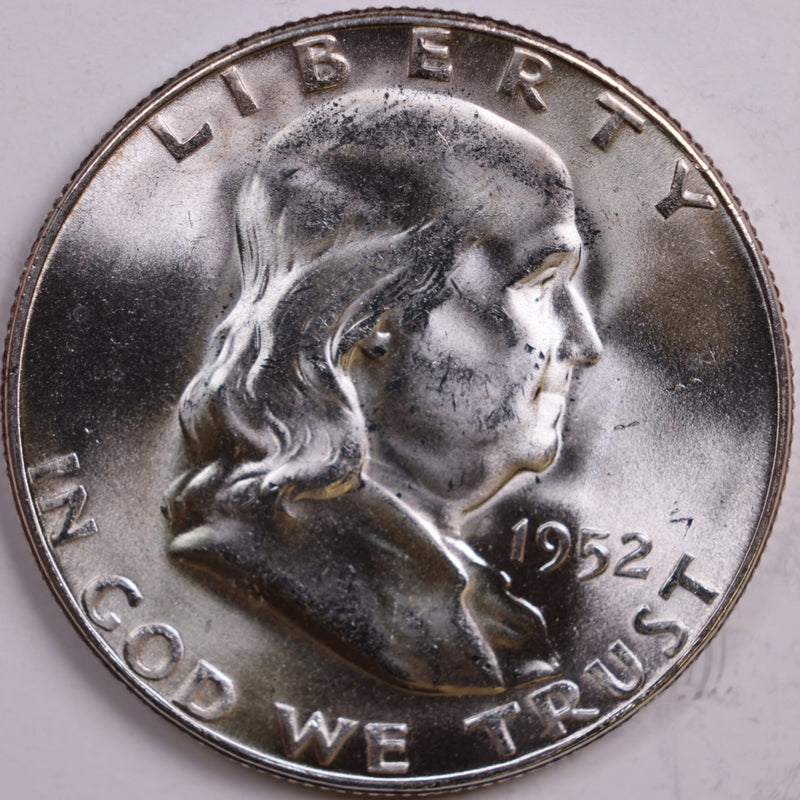 1952-S Franklin Half Dollar, Mint State Uncirculated Coin, Store