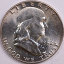 1952-D Franklin Half Dollar, Mint State Uncirculated Coin, Store