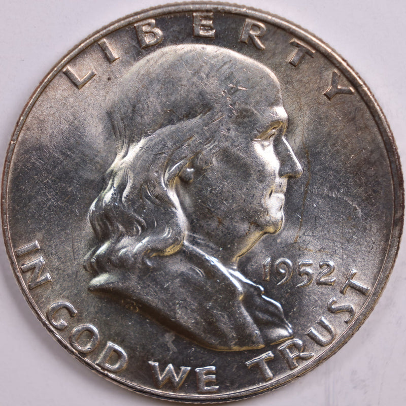 1952-D Franklin Half Dollar, Mint State Uncirculated Coin, Store