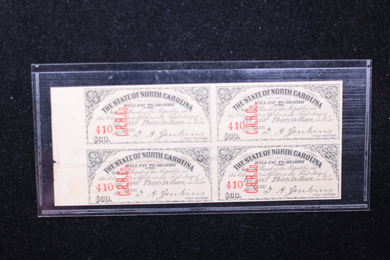 1862 $30, N.C., State Script., Obsolete Currency, Affordable Collectible Currency, Sale