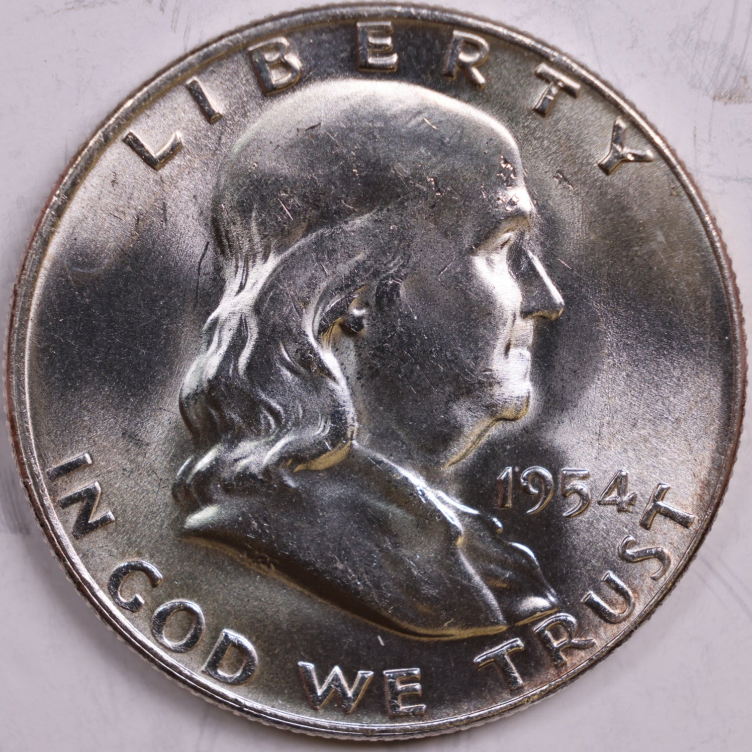1954-D Franklin Half Dollar, Mint State Uncirculated Coin, Store #HR0484