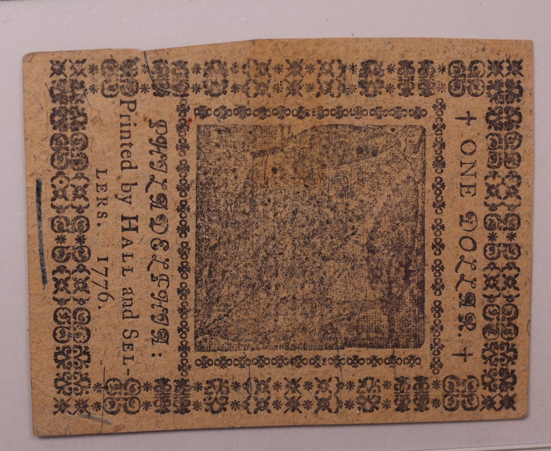 May 9, 1776, $1. Continental Colonial Note, PCGS AU-58, Store #GCY018.