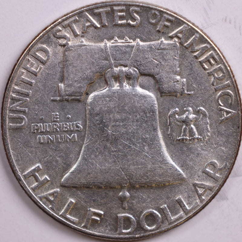 1955 Franklin Half Dollar, Extra Fine Circulated Coin, Store