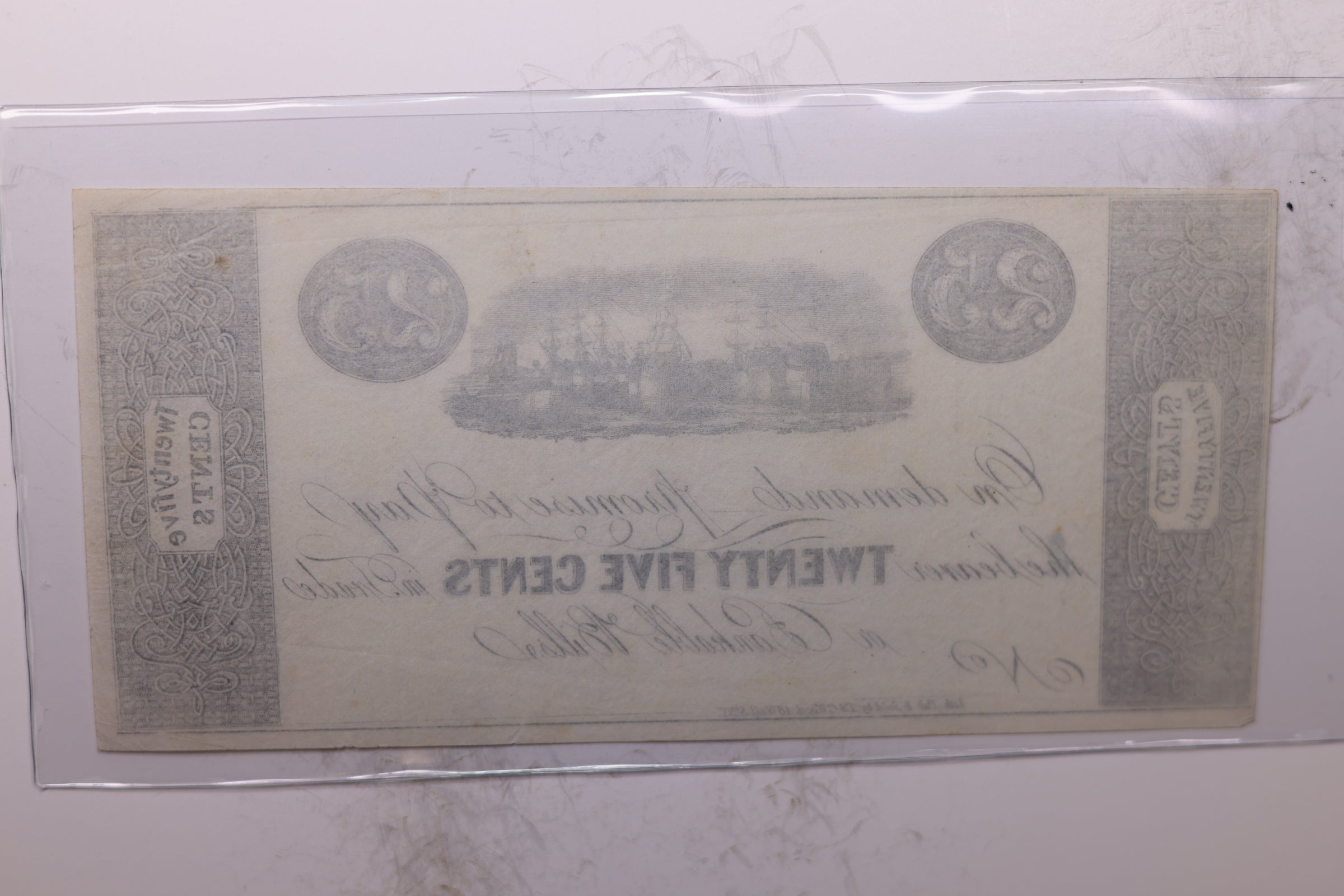 18__ 25 Cent., 'Remainders'., Obsolete Currency., Generic Script., Store #2073
