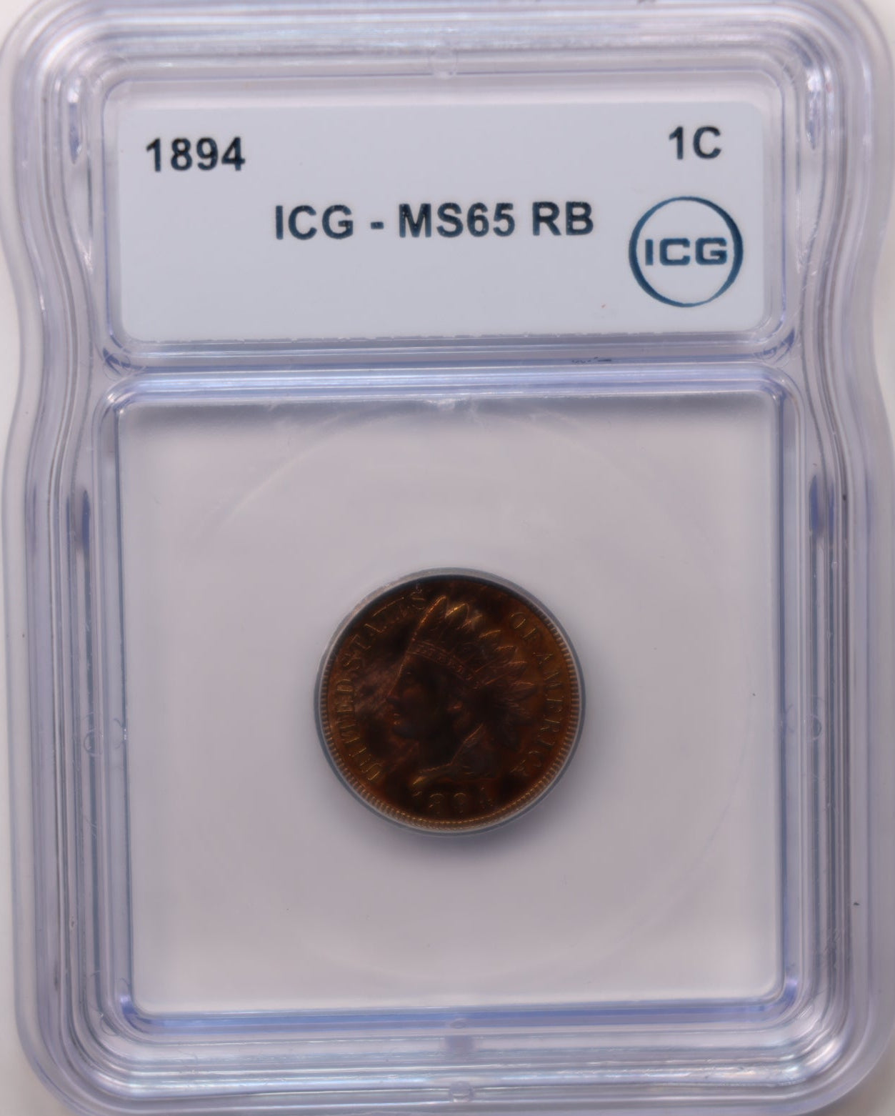 1894 Indian Head Cents, ICG MS-65, Red/Brown, Nice. Store #CT1175