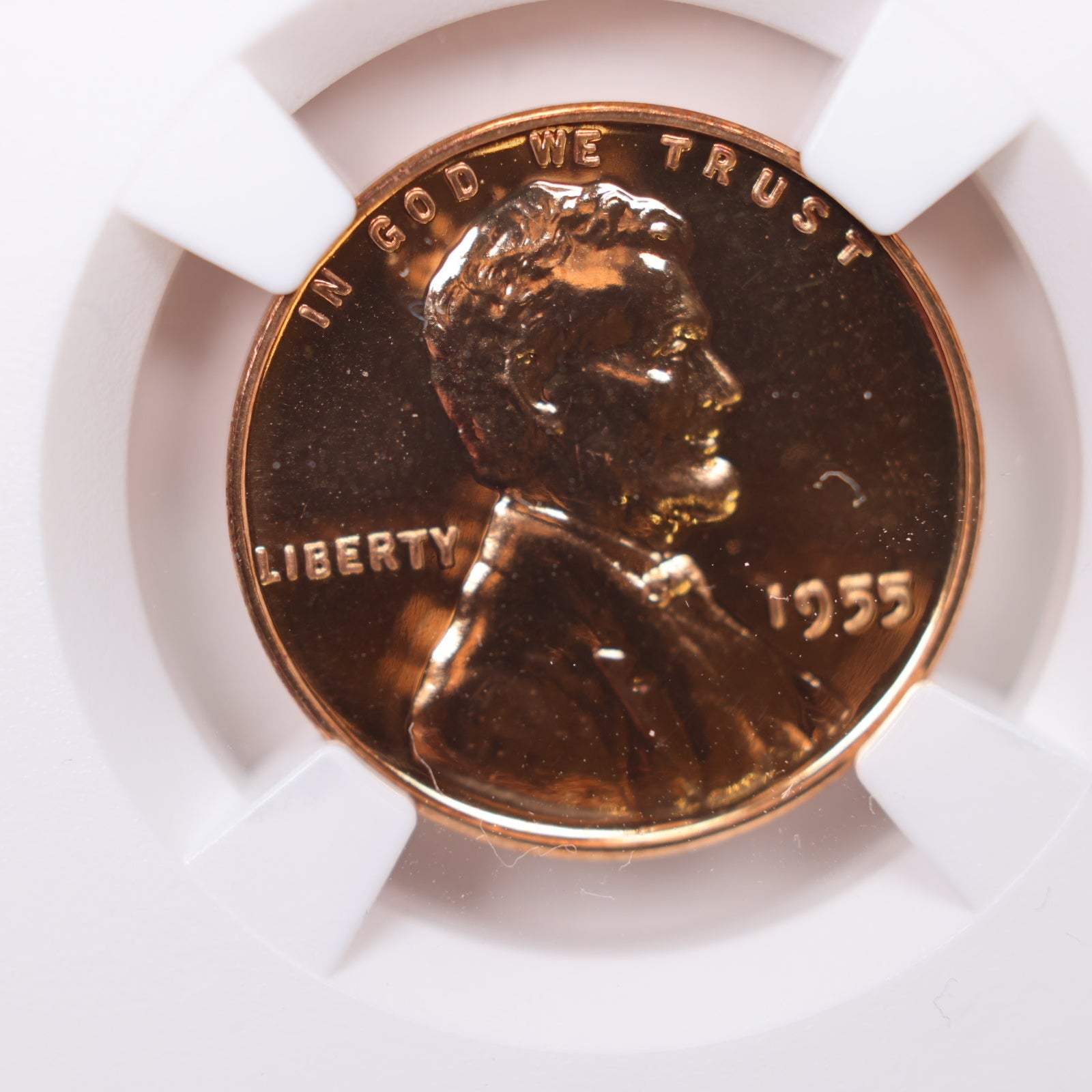 1955 Lincoln Wheat Cents, NGC Proof-68, Red. Proof Strike, Store #CT1182.