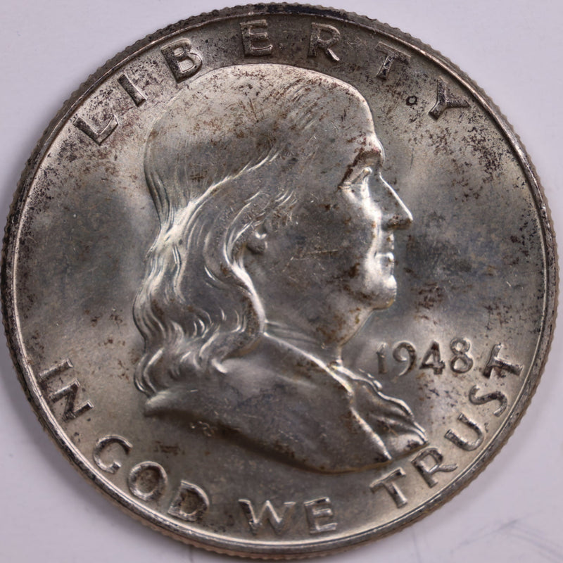 1948 Franklin Half Dollar, Mint State Uncirculated Coin, Store