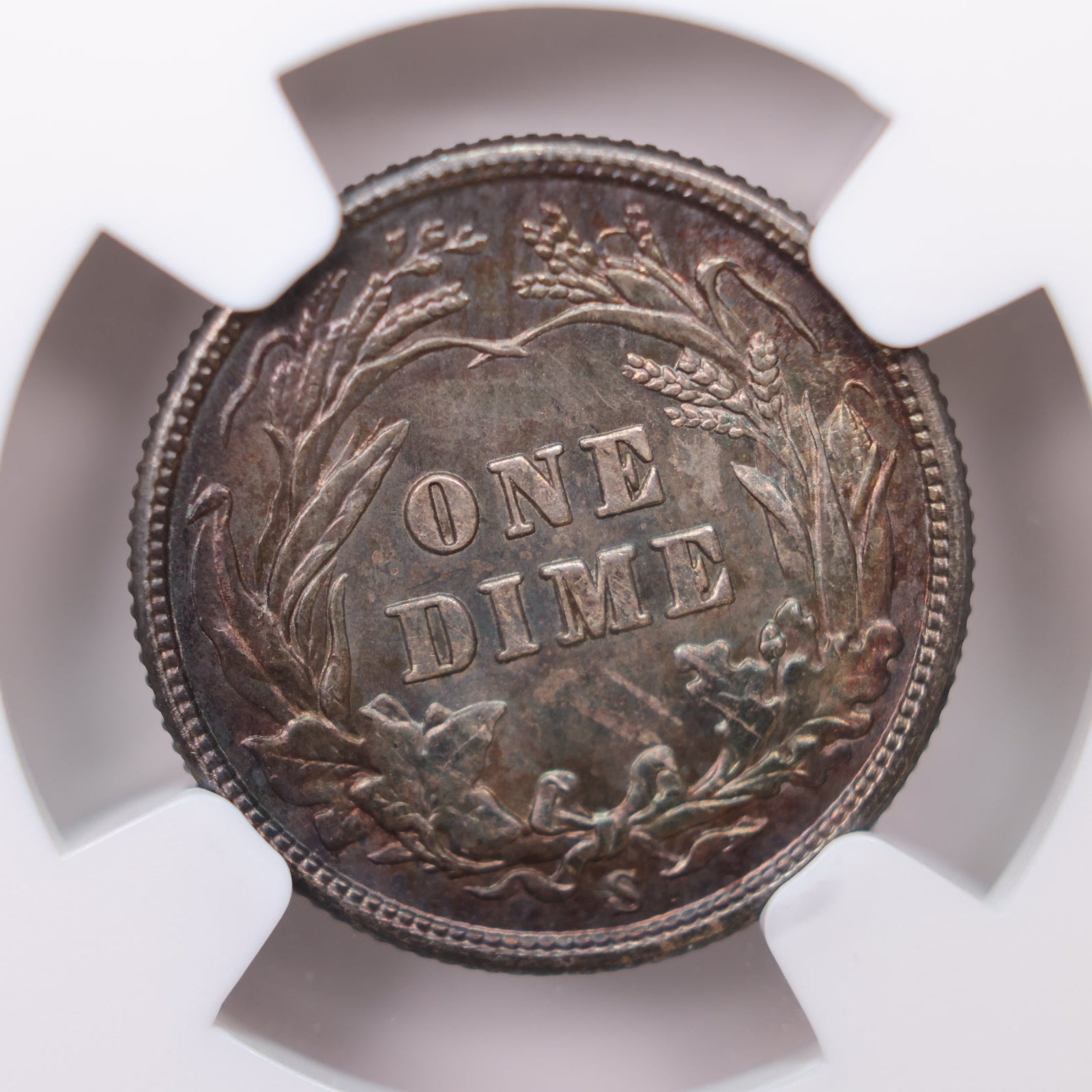 1909-S Barber Silver Dime, Gem Mint State, NGC MS-65. Store Sale #DE0828.