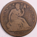 1878 Liberty Seated Half Dollar, Good Circulated Coin, Store