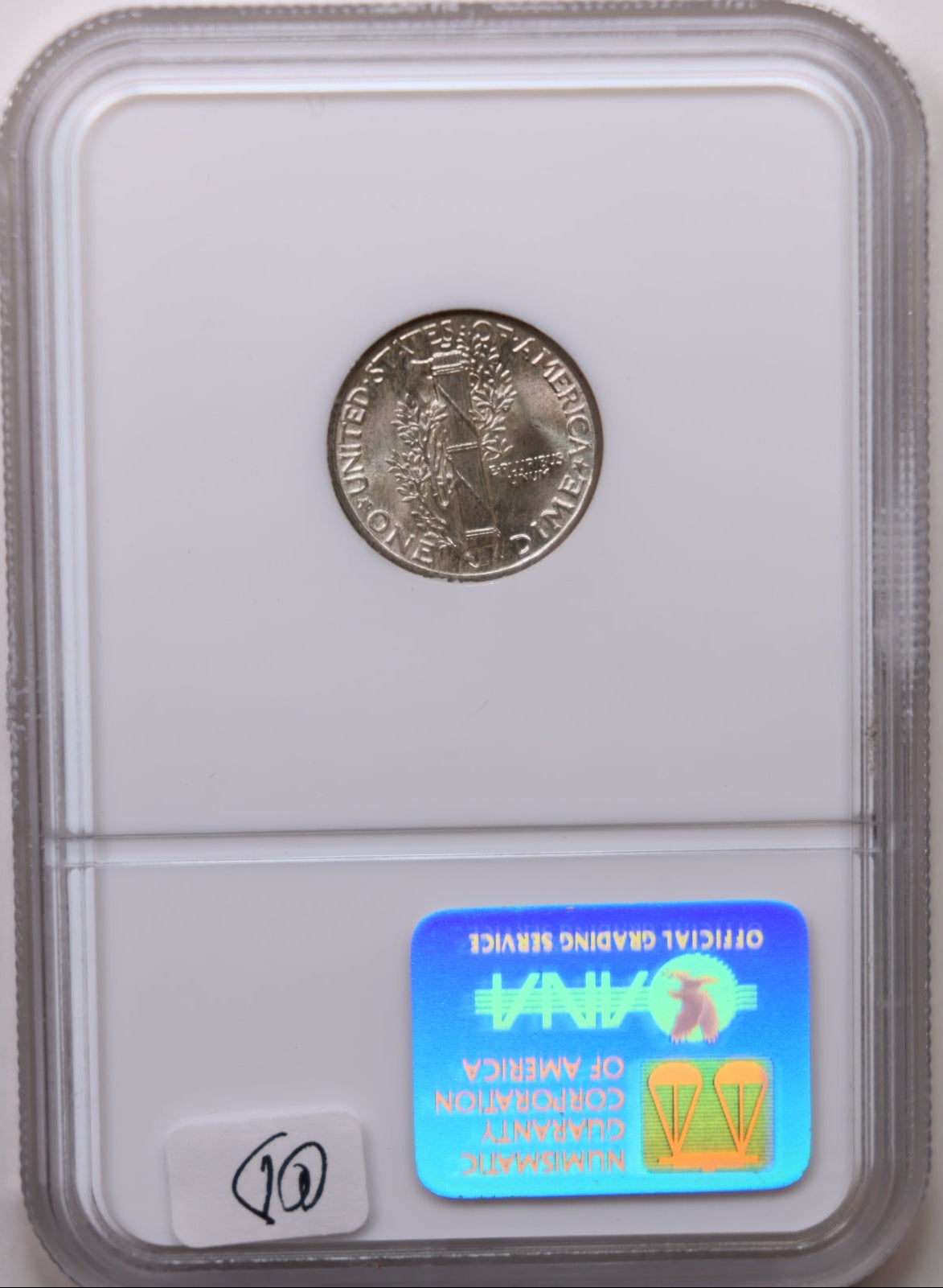 1937 Mercury Silver Dime, Gem Mint State, NGC MS66, Full Band. Store #DE0829.