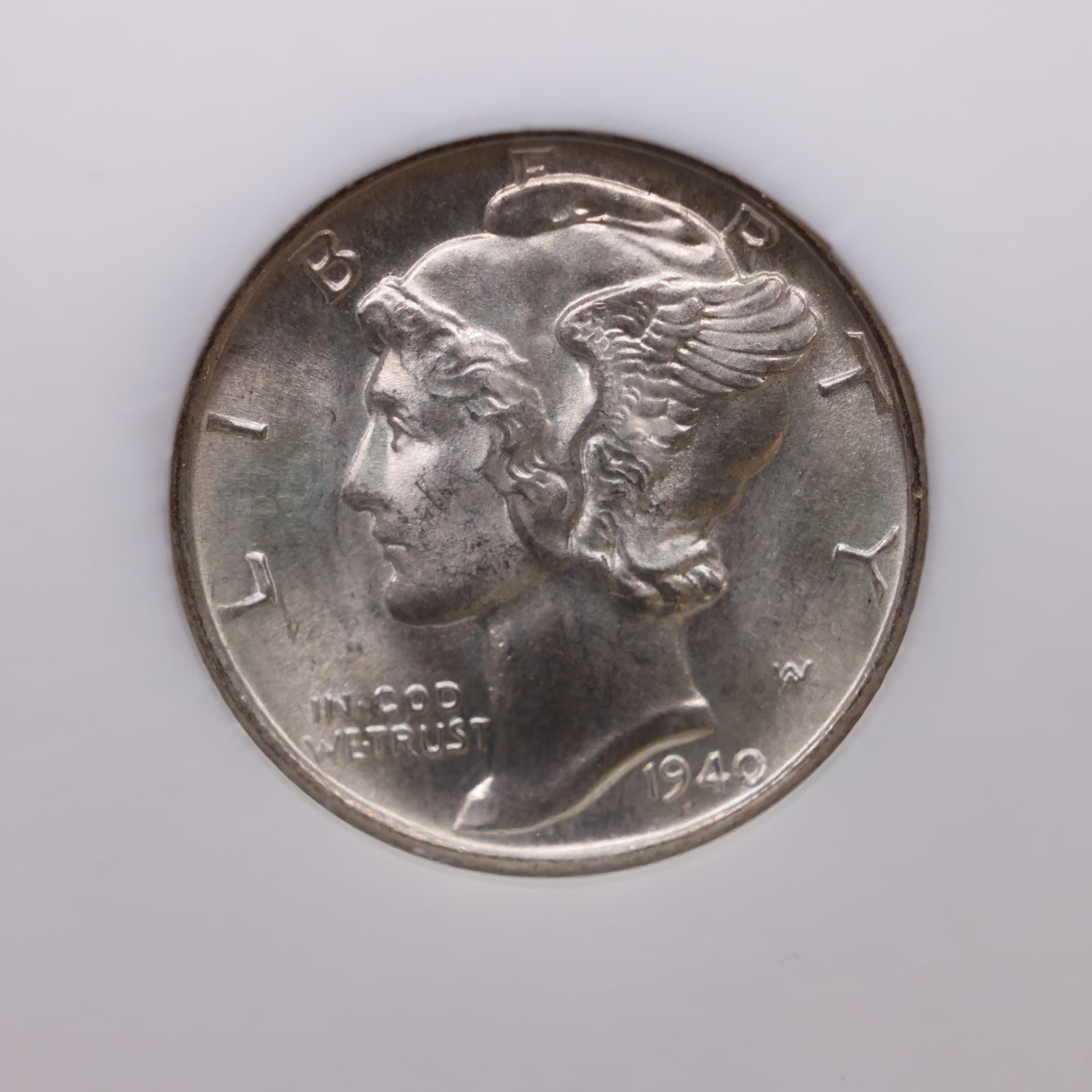 1940-D Mercury Silver Dime, Gem Mint State, NGC MS65 Store #DE0831.