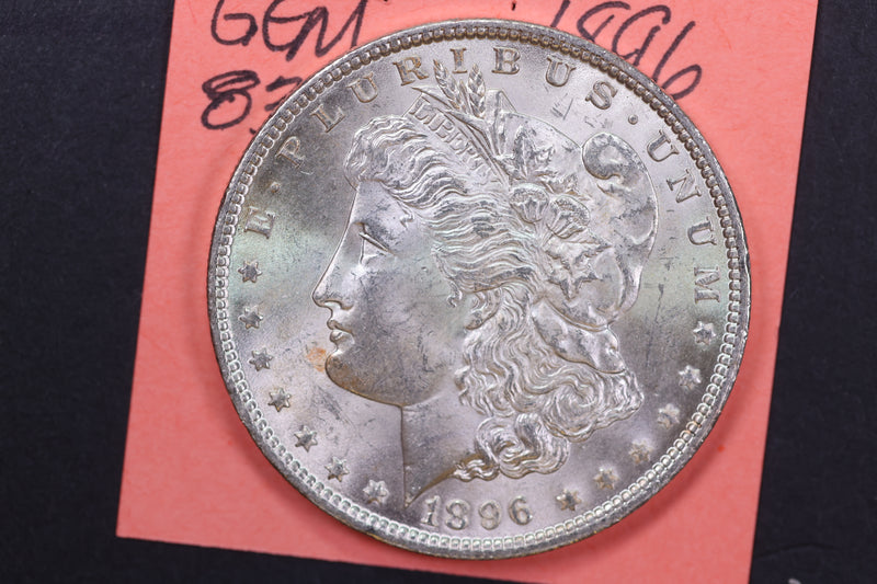 1896 Morgan Silver Dollar, Gem Brilliant Uncirculated Coin. Store