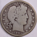 1895-S Barber Half Dollar, Good Circulated Coin, Store