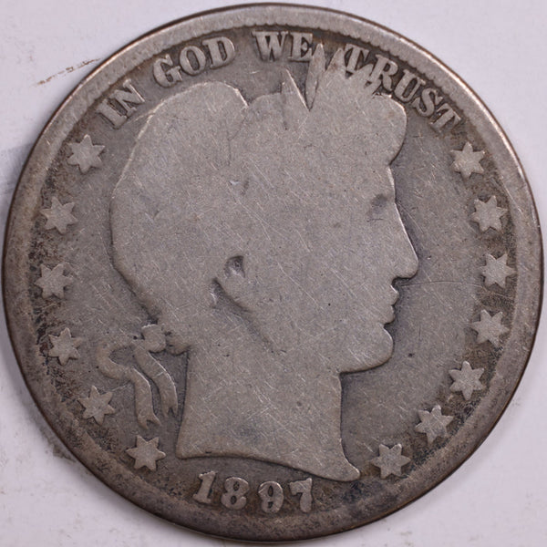 1897-O Barber Half Dollar, Fair Circulated Coin, Store #HR0520