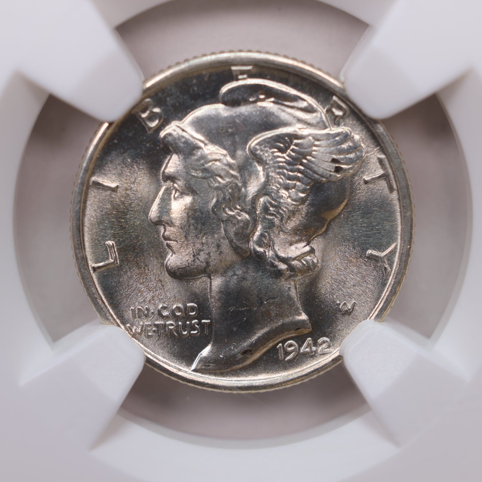 1942-S Mercury Silver Dime, NGC MS-65 Full Band, Store #DE0835.