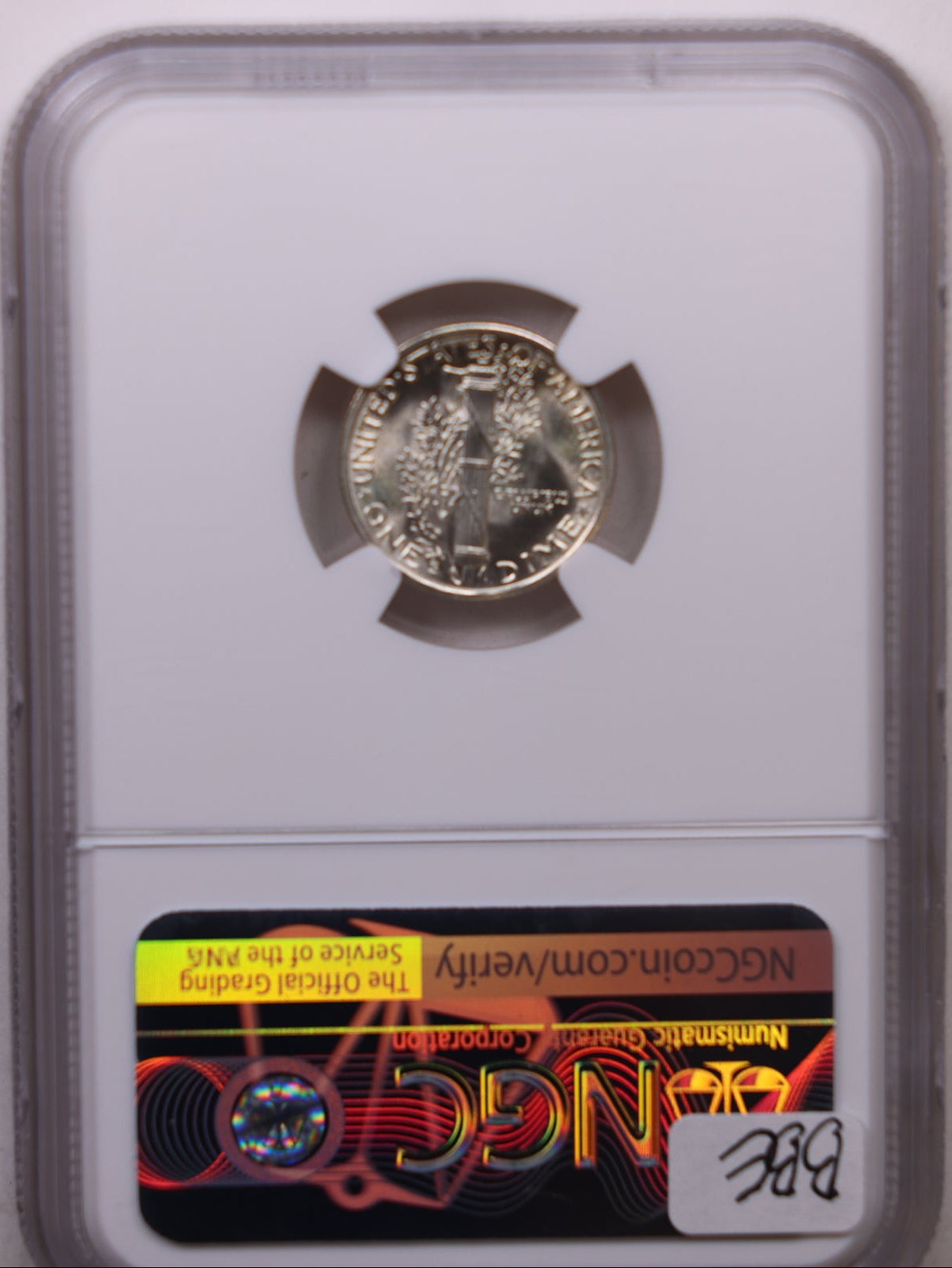 1942-S Mercury Silver Dime, NGC MS-65 Full Band, Store #DE0835.