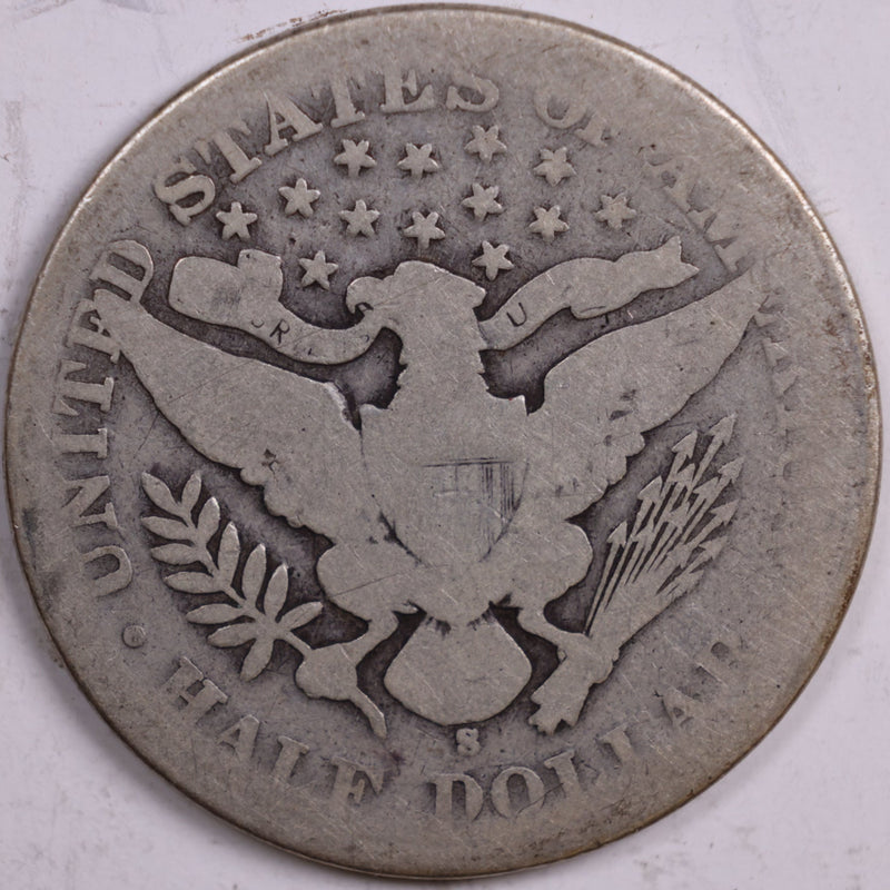 1900-S Barber Half Dollar, Fair Circulated Coin, Store