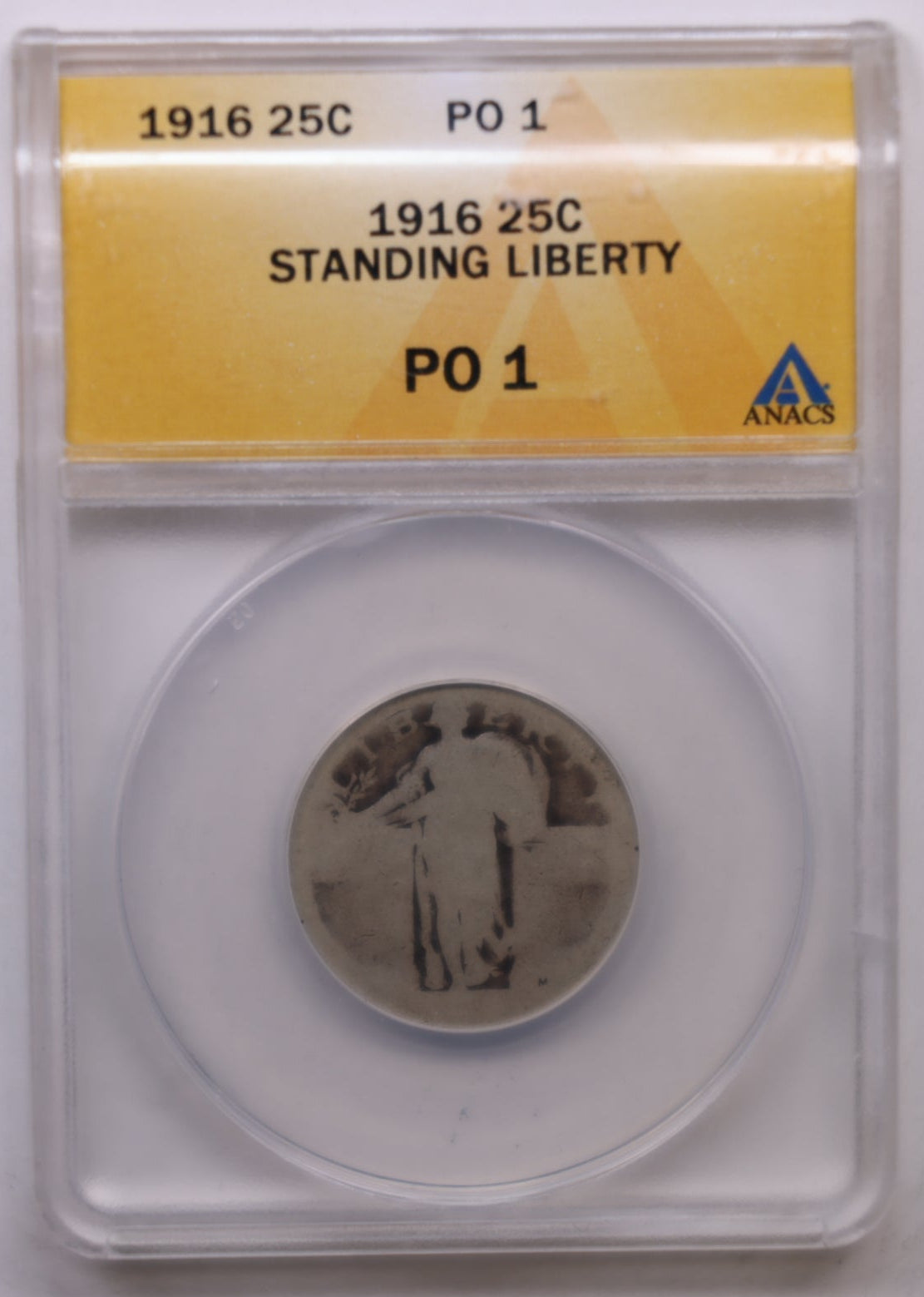 1916 Standing Liberty Quarter, "KEY DATE", "Affordable", ANACS Poor-1, Store #QR1153