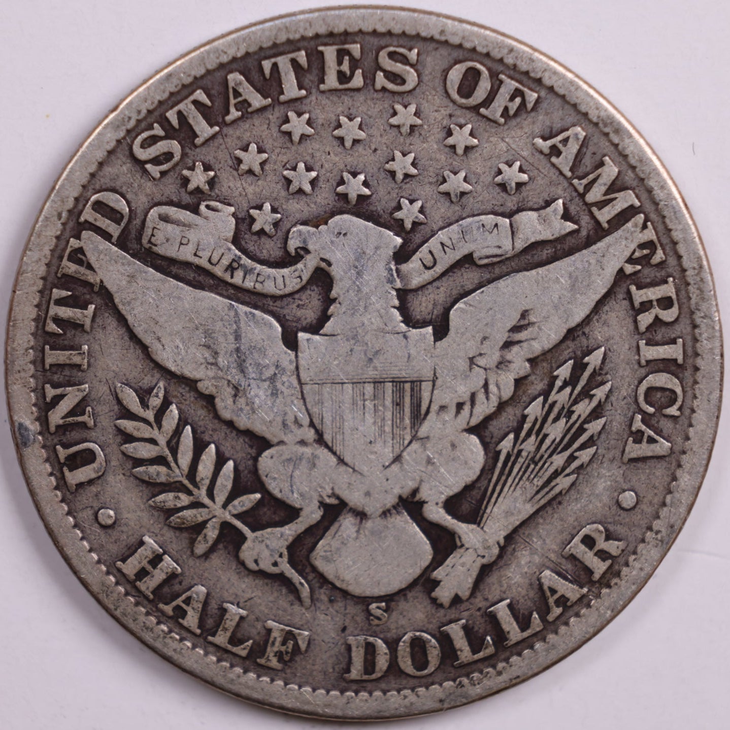 1906-S Barber Half Dollar, Very Good Circulated Coin, Store #HR0533