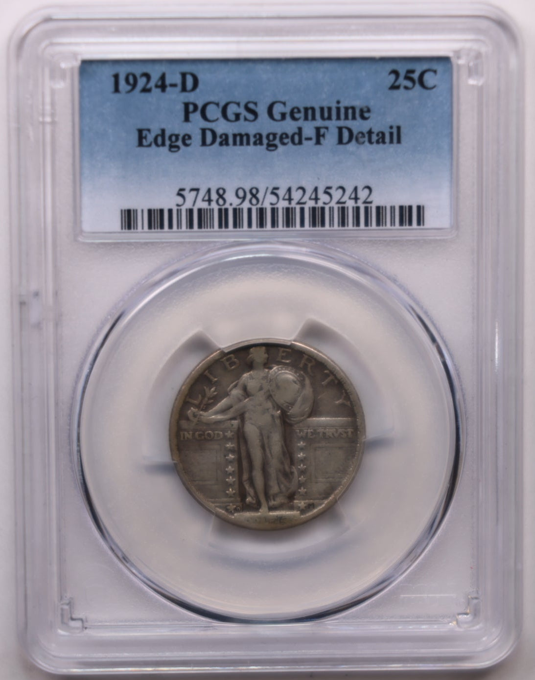 1924-D Standing Liberty Quarter, PCGS Fine Details, Store #QR1155.