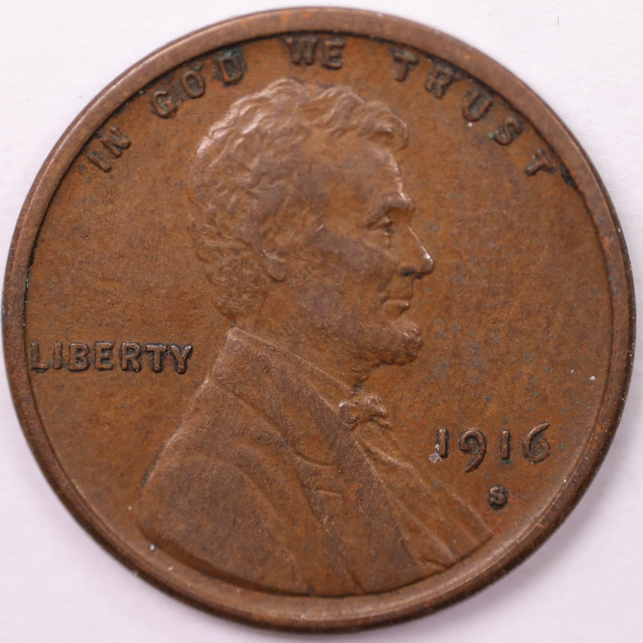 1916-S Lincoln Cent, Extra Fine+ Circulated Coin, Store #18680