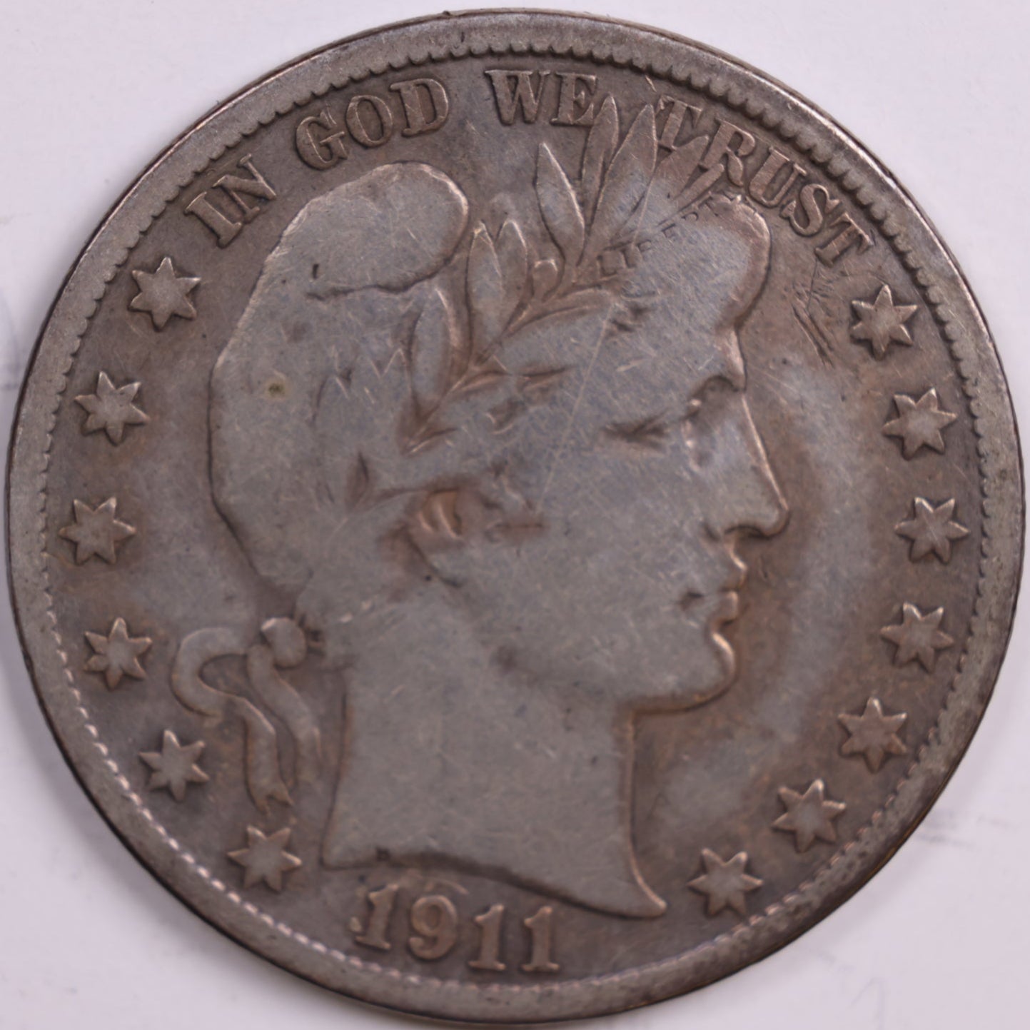 1911-S Barber Half Dollar, Fine Circulated Coin, Store #HR0537