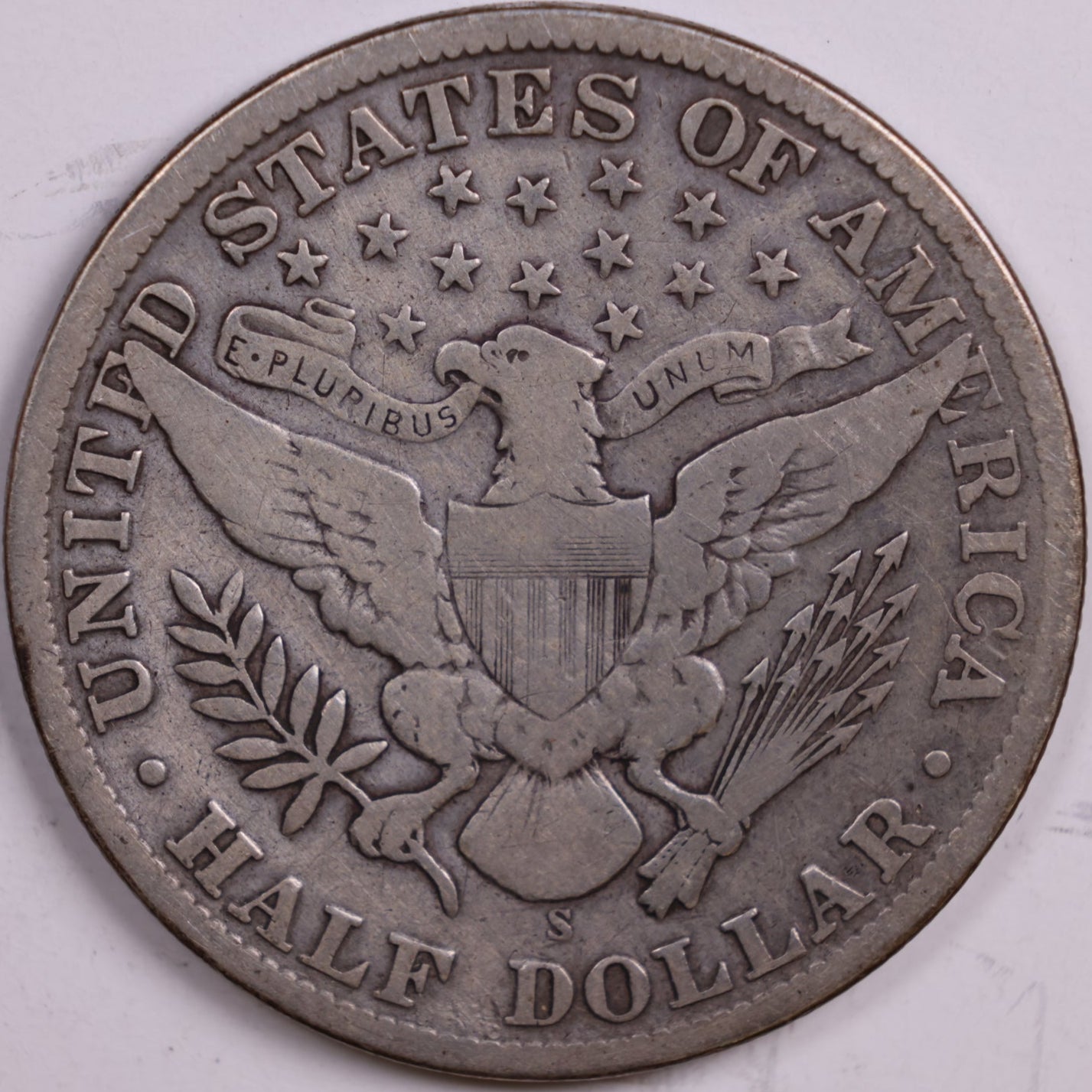 1911-S Barber Half Dollar, Fine Circulated Coin, Store #HR0537