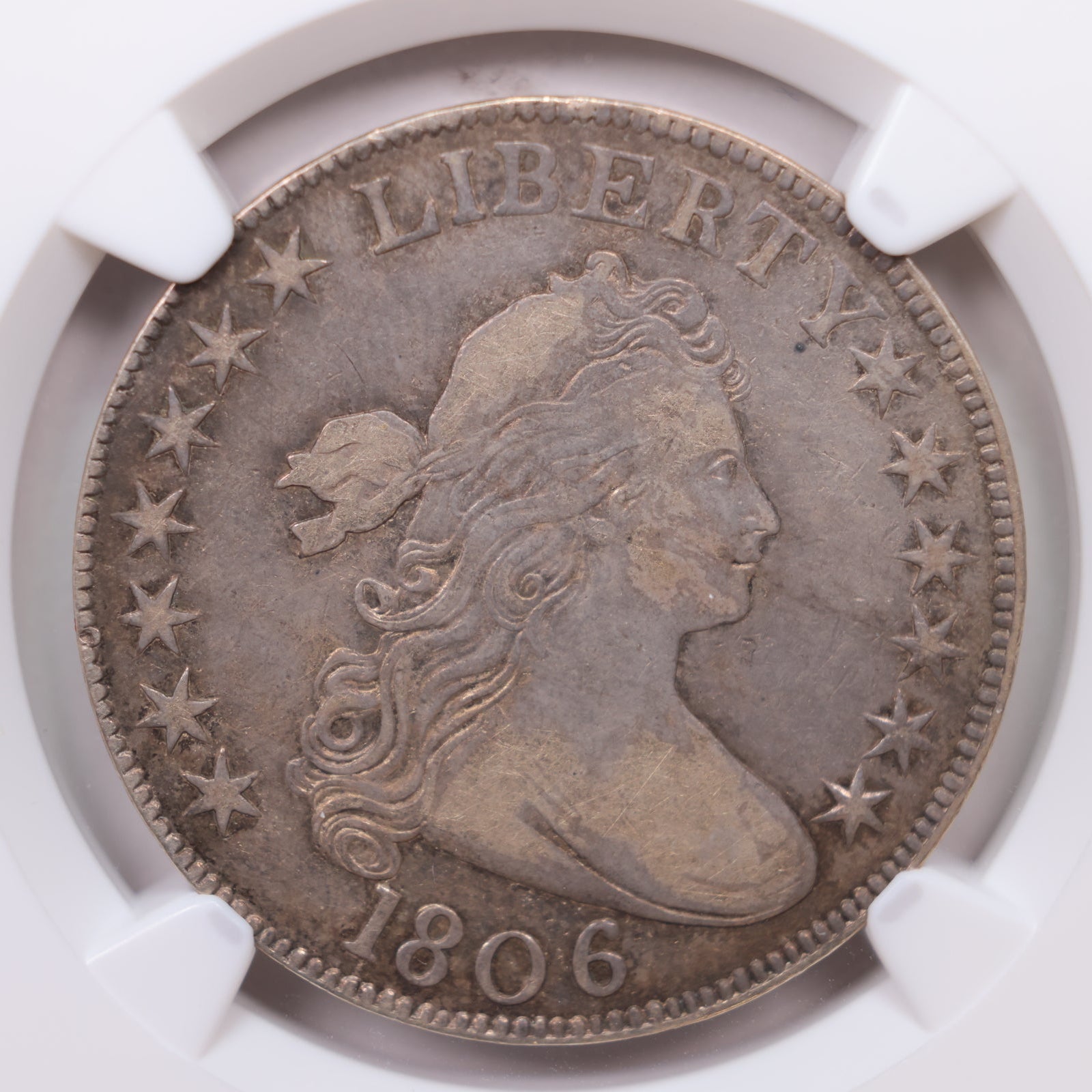 1806 Bust Half Dollar, Knob 6, Small Stars, O-107a, NGC XF-45, Store Sale HR468