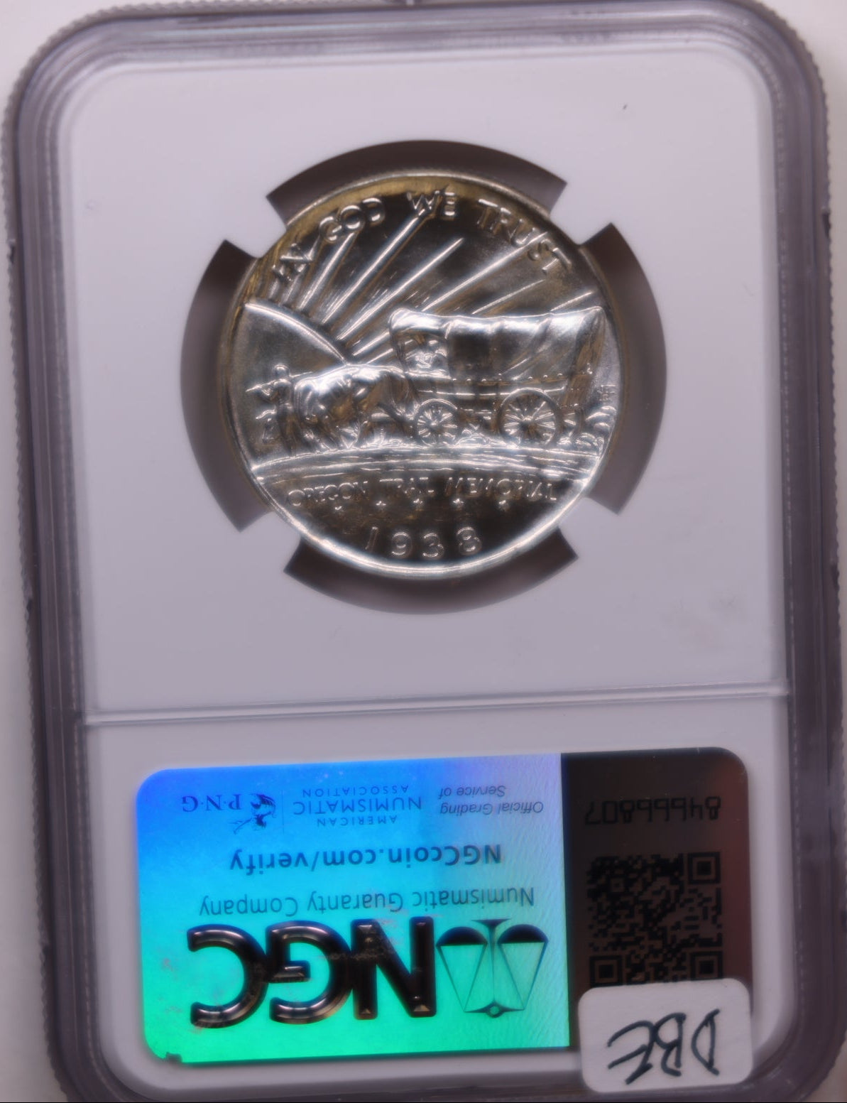 1938-D Oregon Trail Silver Half Dollar Commemorative, NGC MS-67. Store #GEC002