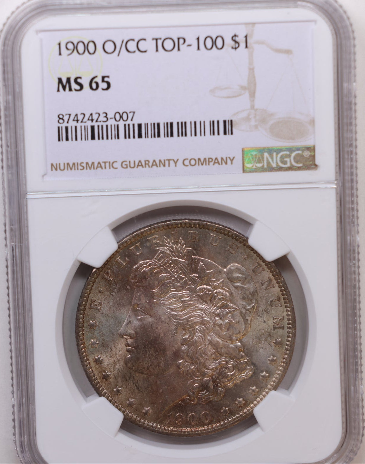 1900-O/CC Morgan Silver Dollar, 'O' over 'CC', NGC MS-65, Store SALE #GDR0342.