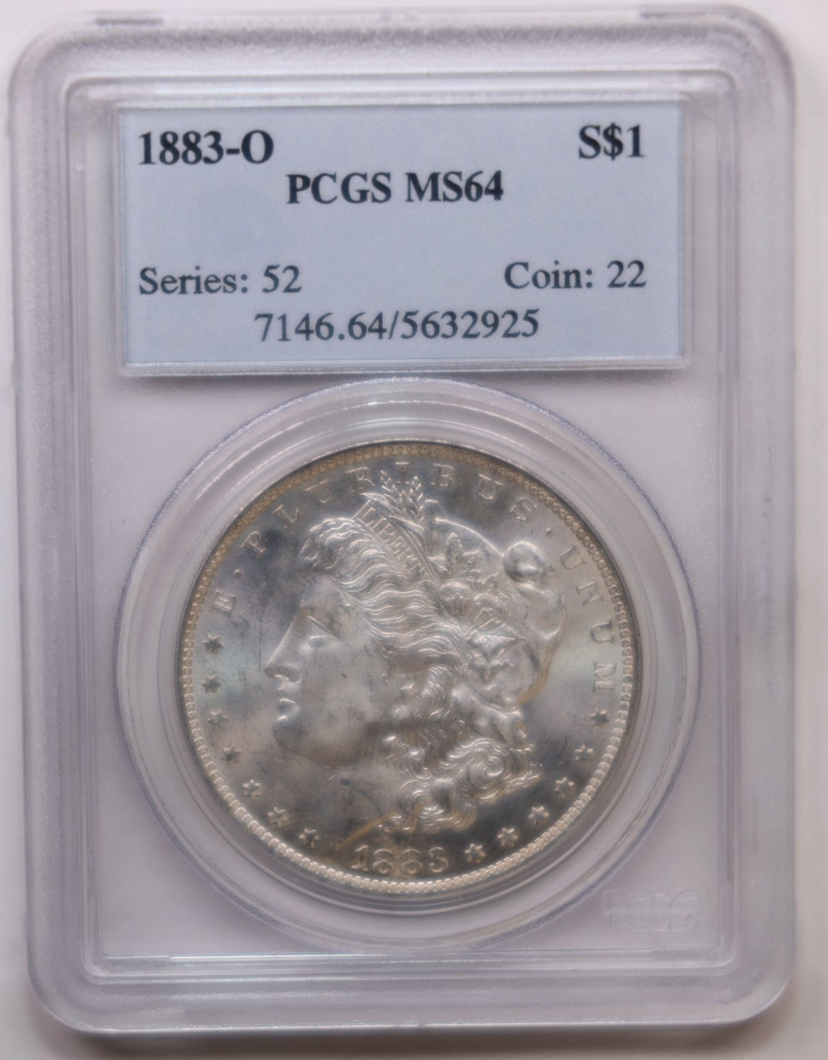 1883-O Morgan Silver Dollar, PCGS Certified and Graded MS-64, Store SALE #GDR0346.