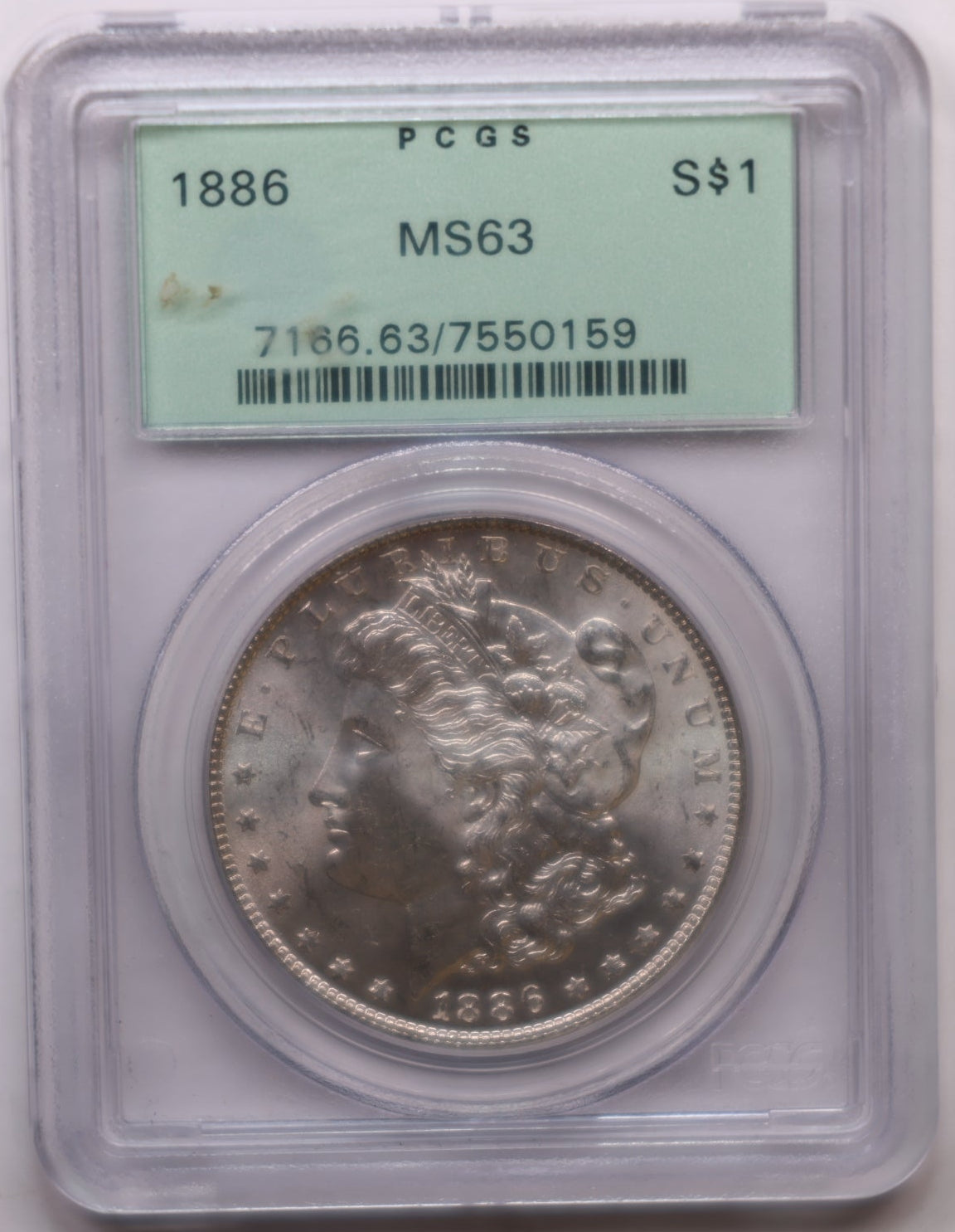 1886 Morgan Silver Dollar, PCGS Certified and Graded MS-63, Store SALE #GDR0349.