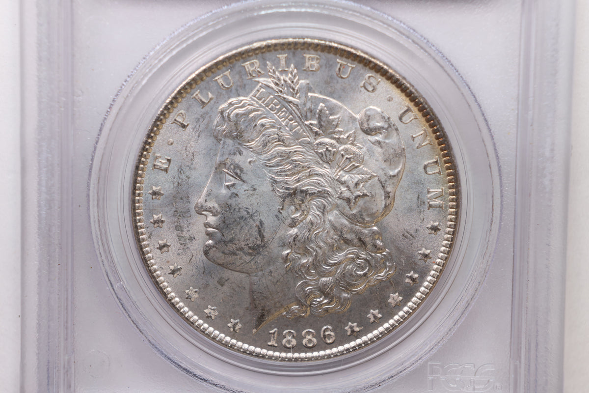 1886 Morgan Silver Dollar, PCGS Certified and Graded MS-63, Store SALE #GDR0349.