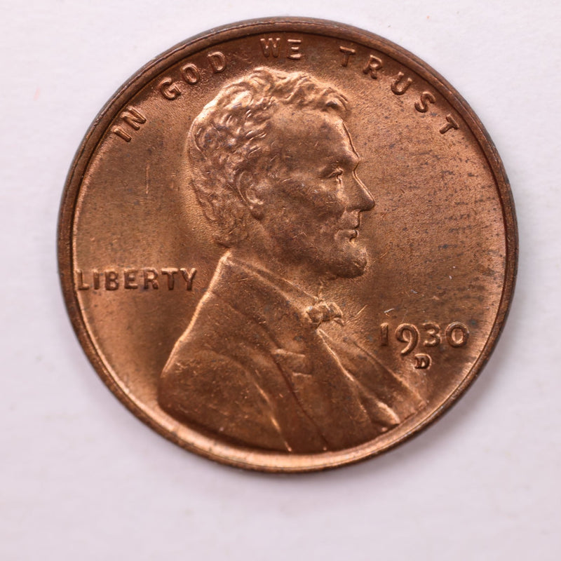 1930-D Lincoln Wheat Cents., Extra Fine., Store