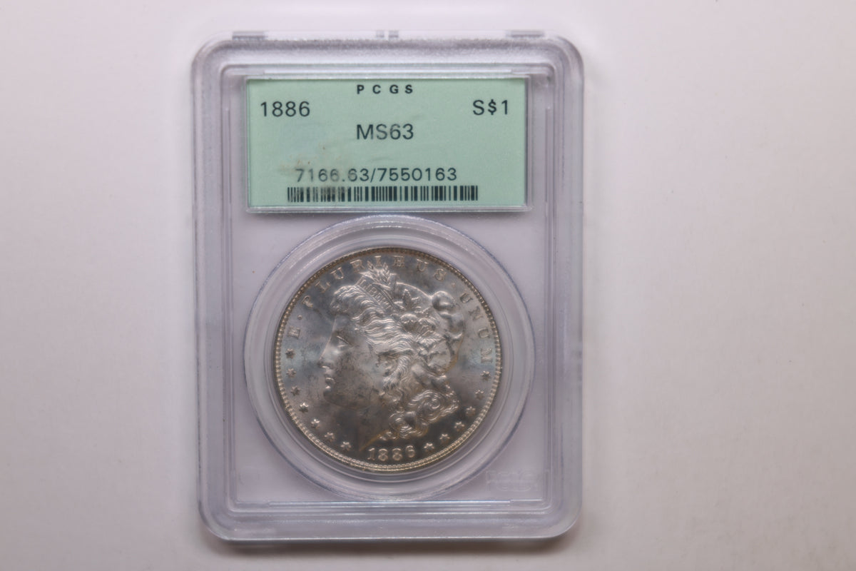 1886 Morgan Silver Dollar, PCGS Certified and Graded MS-63, Store SALE #GDR0349.