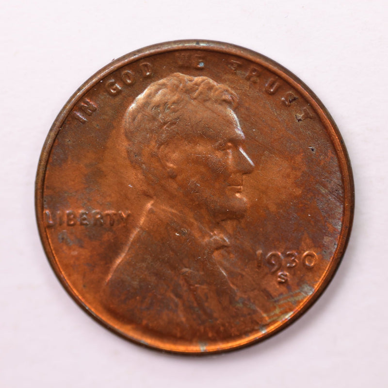 1930-S Lincoln Wheat Cents., Extra Fine., Store