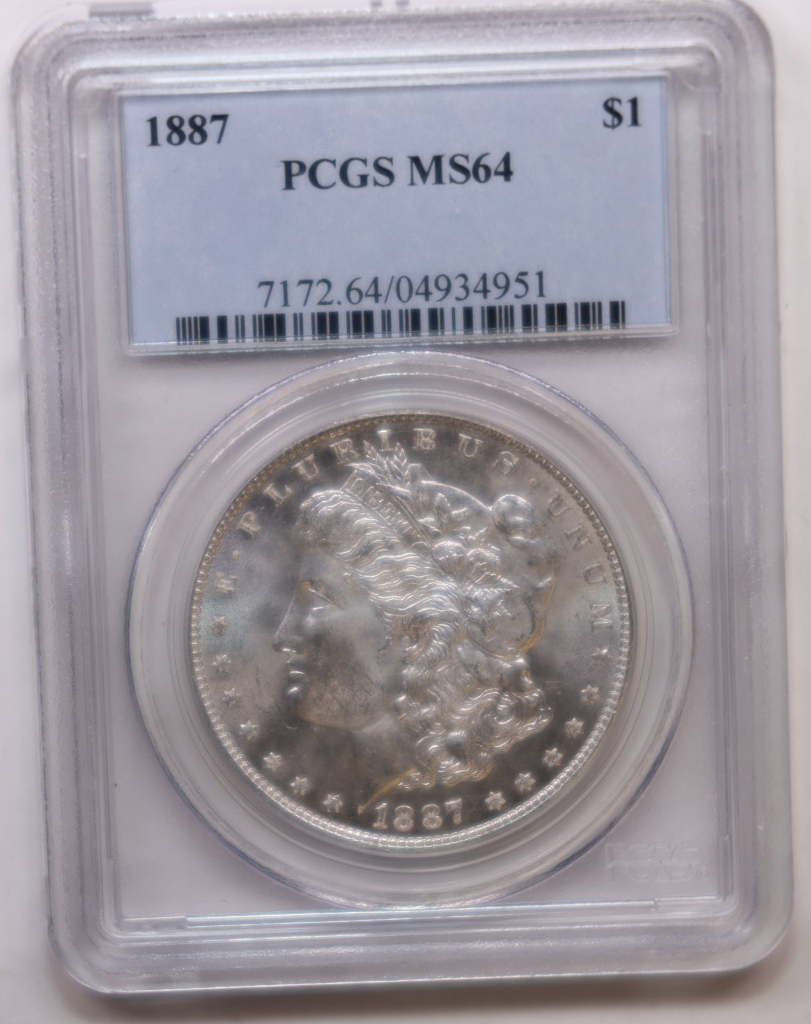 1887 Morgan Silver Dollar, PCGS Certified and Graded MS-64, Store SALE #GDR0350.