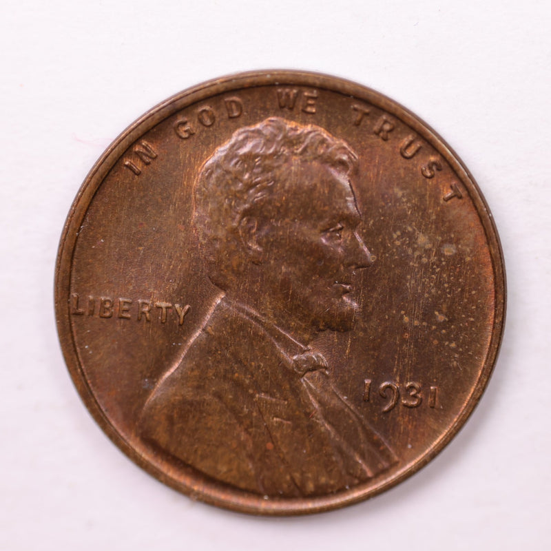 1931 Lincoln Wheat Cents., Extra Fine., Store