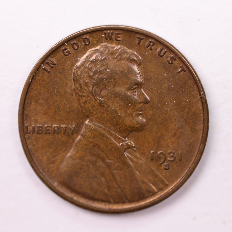1931-S Lincoln Wheat Cents., About Uncirculated., Store
