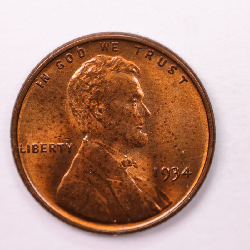 1934 Lincoln Wheat Cents., Mint State., Store