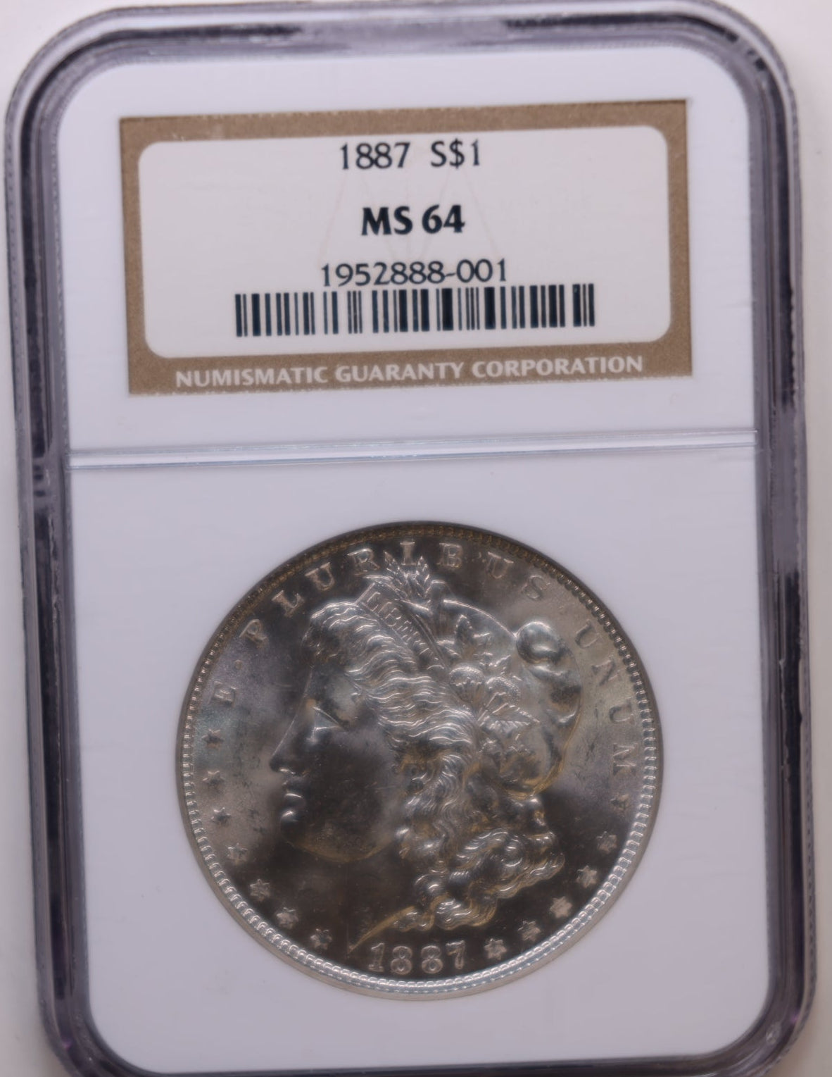 1887 Morgan Silver Dollar, NGC Certified and Graded MS-64, Store SALE #GDR0356.