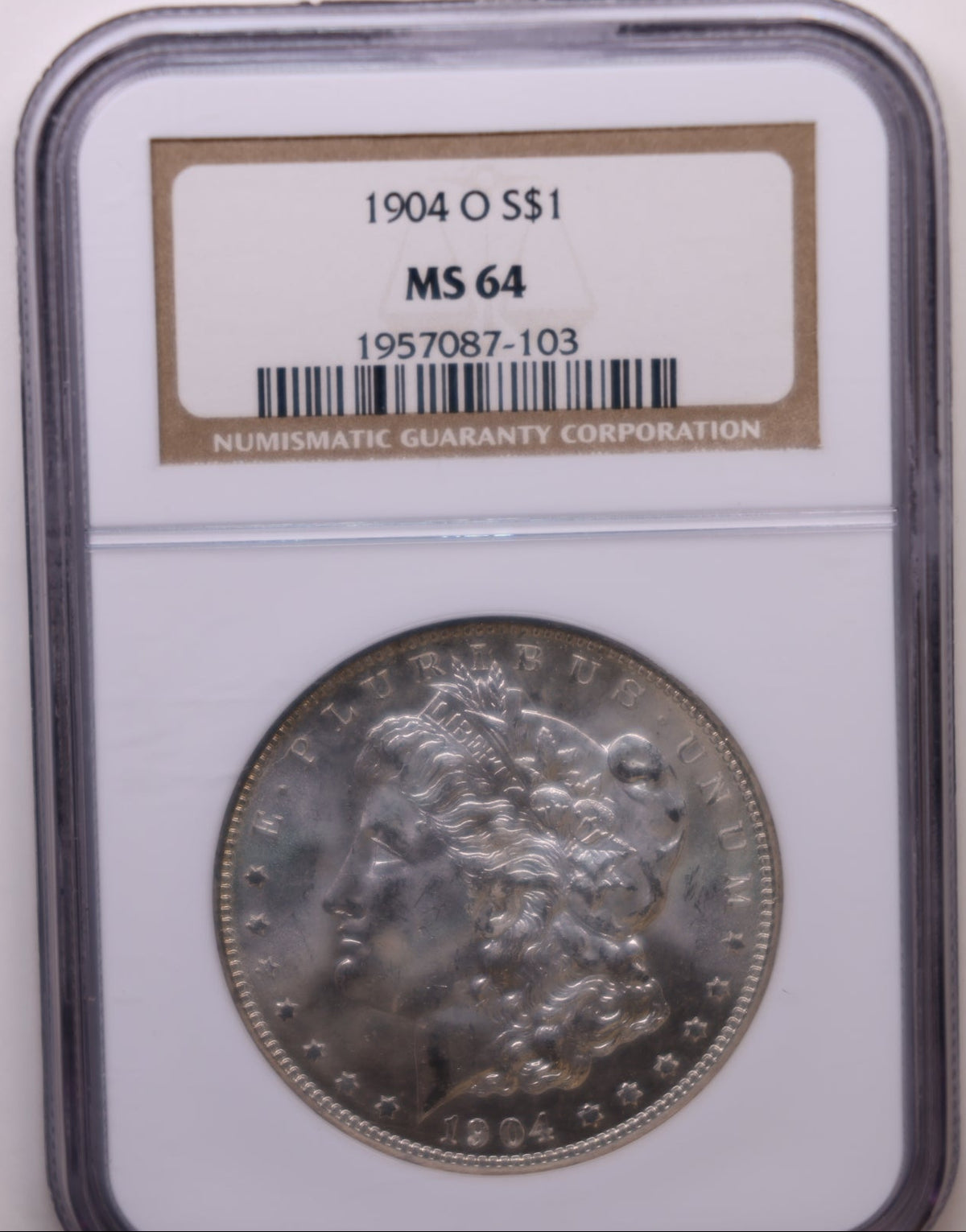 1904-O Morgan Silver Dollar, NGC Certified and Graded MS-64, Store SALE #GDR0359.
