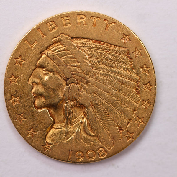 1908 $2.50 Quarter Gold Eagle. Affordable Collectible Coins. Store #18185