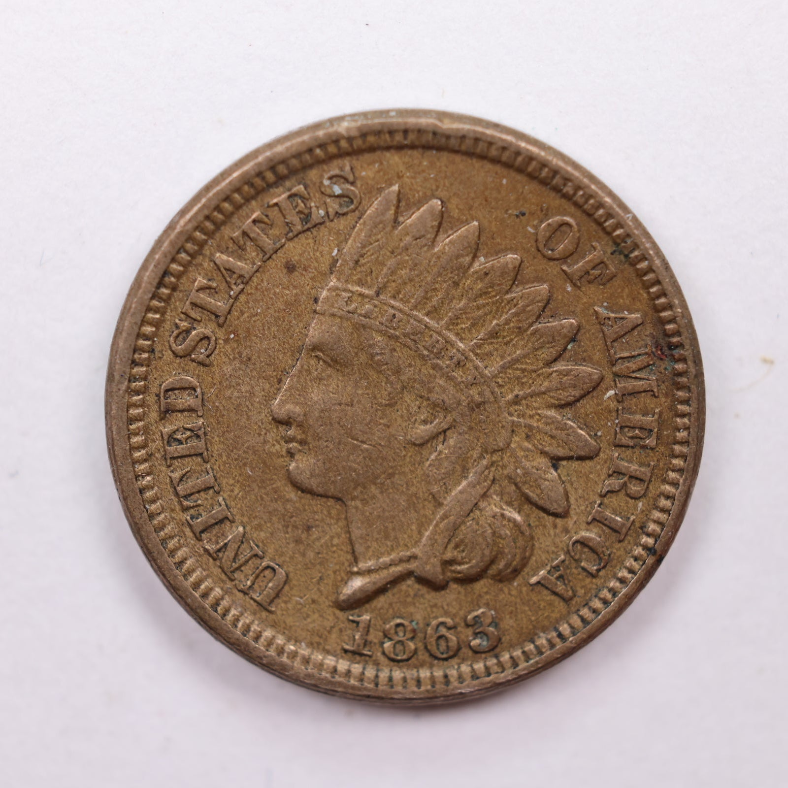 1863 Indian Head Cent, Very Fine Plus Circulated, Affordable Coin, Store #CT1190.