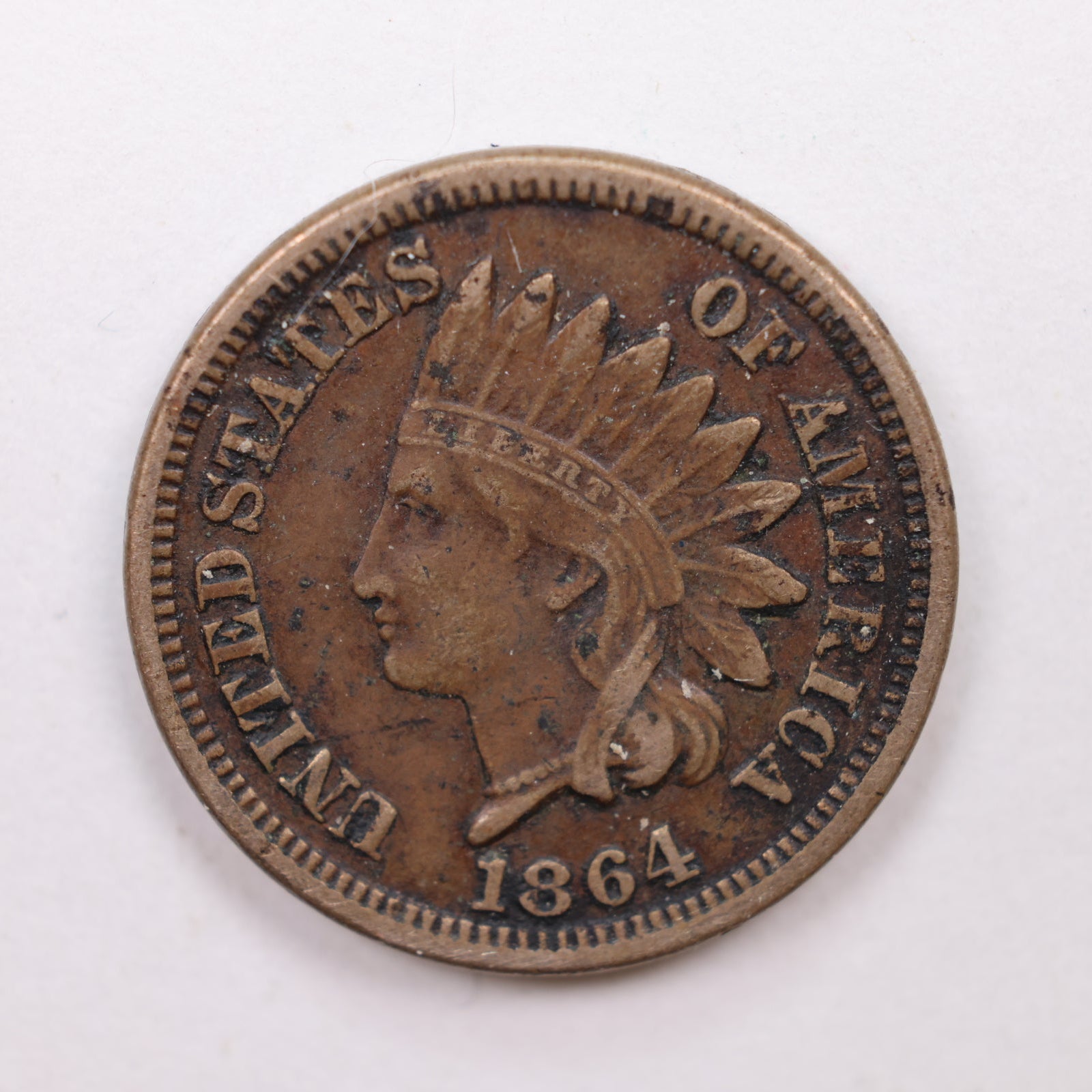 1864 Indian Head Cent, C.N, Very Fine Circulated, Affordable Coin, Store #CT1191.