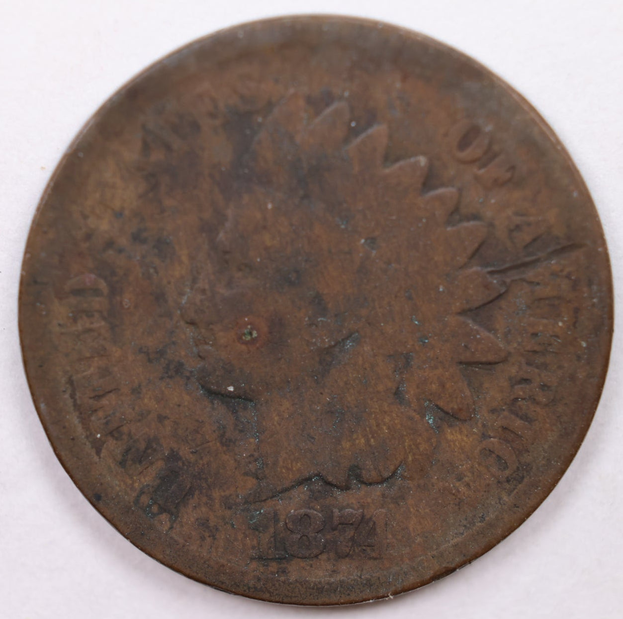 1874 Indian Head Cent, Fair Circulated, Affordable Coin, Store #CT1195.